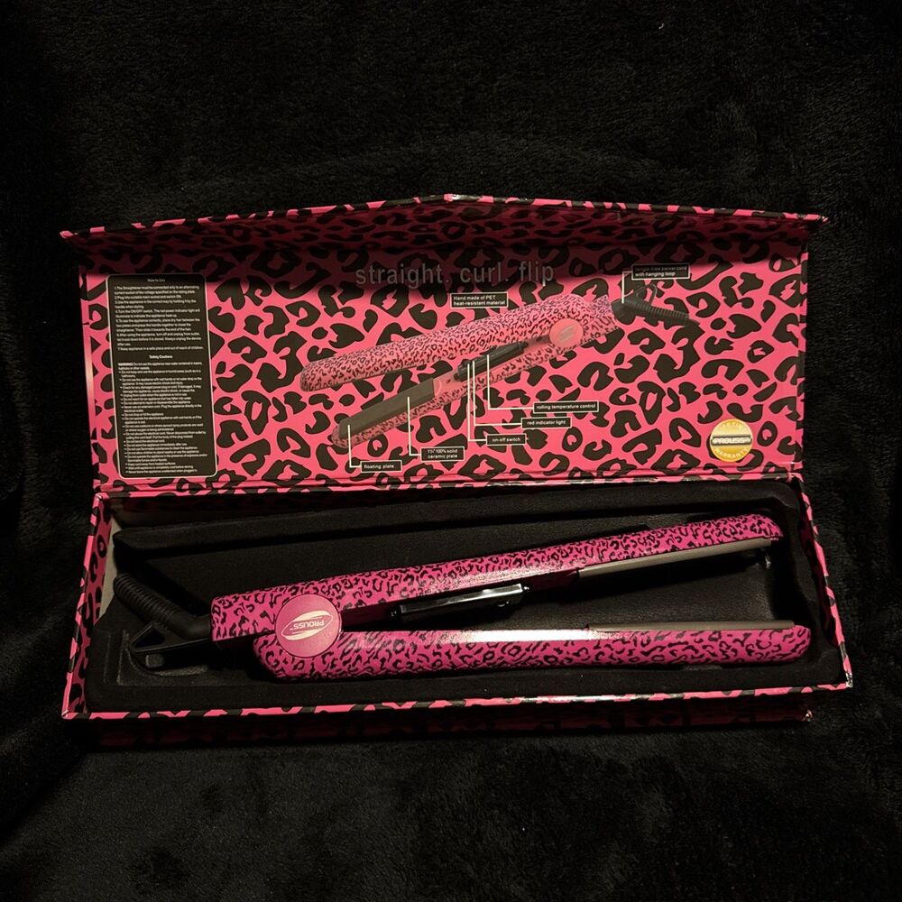Proliss Infusion Ceramic Flat Iron Styler Hair Straightener Hot Pink Zebra